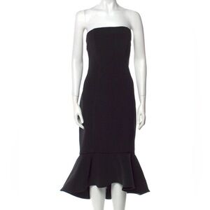 Christian Siriano Strapless Midi Length Dress
